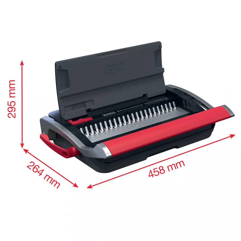 GBC CombBind® CB15 Manual Binding Machine, Comb binding machine, Manual, 165 sheets, Juoda, Red