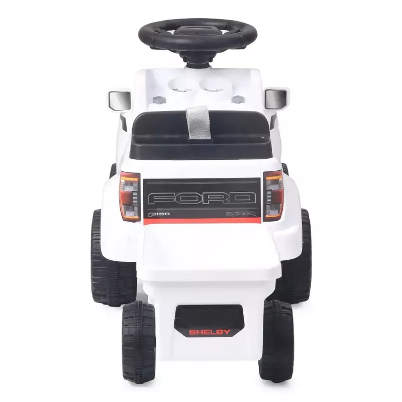 Mini automobilis Jamara Shelby Ford F-150 Raptor — maitinamas baterijomis, 1 sėdynė, 4 ratai, juoda/balta