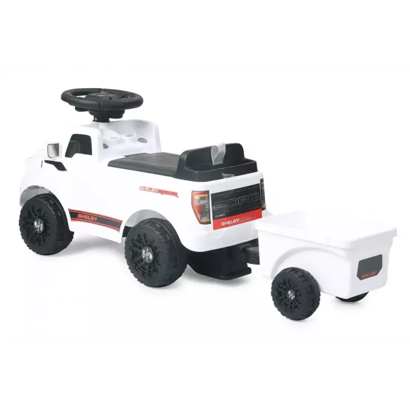 Mini automobilis Jamara Shelby Ford F-150 Raptor — maitinamas baterijomis, 1 sėdynė, 4 ratai, juoda/balta