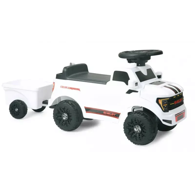 Mini automobilis Jamara Shelby Ford F-150 Raptor — maitinamas baterijomis, 1 sėdynė, 4 ratai, juoda/balta