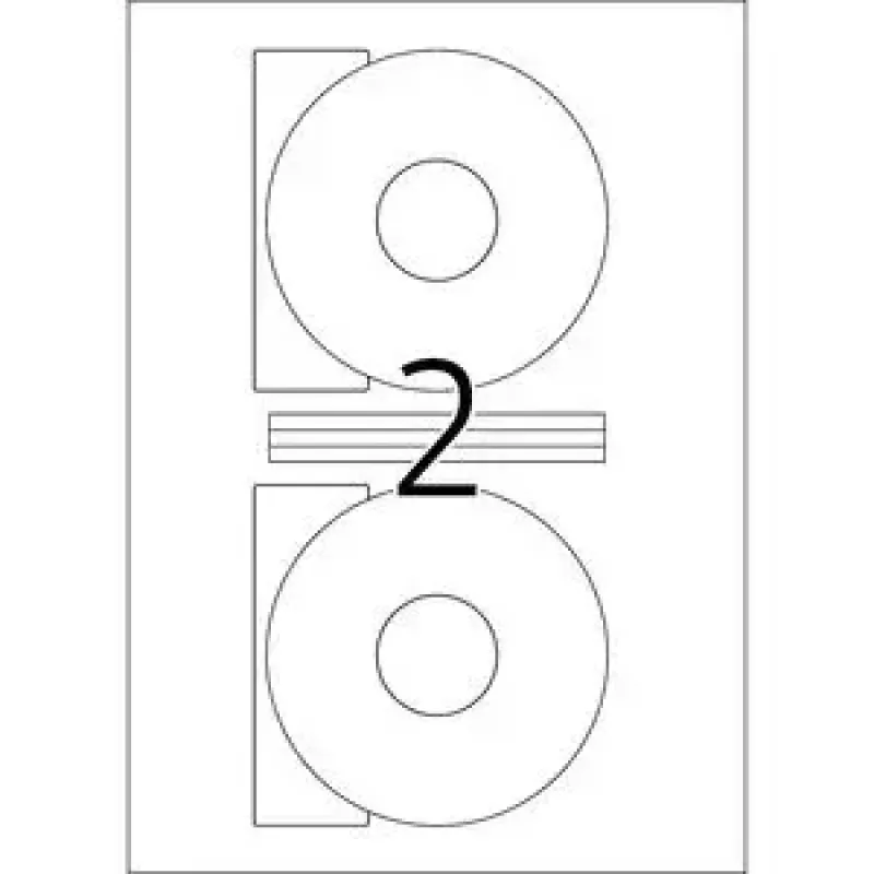 CD etiketės HERMA A4 Ø 116 mm baltas popierius matinis nepermatomas 50 vnt.