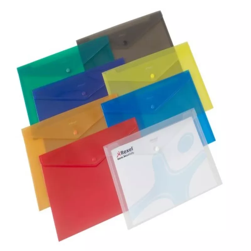 Rexel Popper Wallet A4 Assorted, A4, polipropilenas (PP), įvairių spalvų, 150 lapų, 335 mm, 235 mm