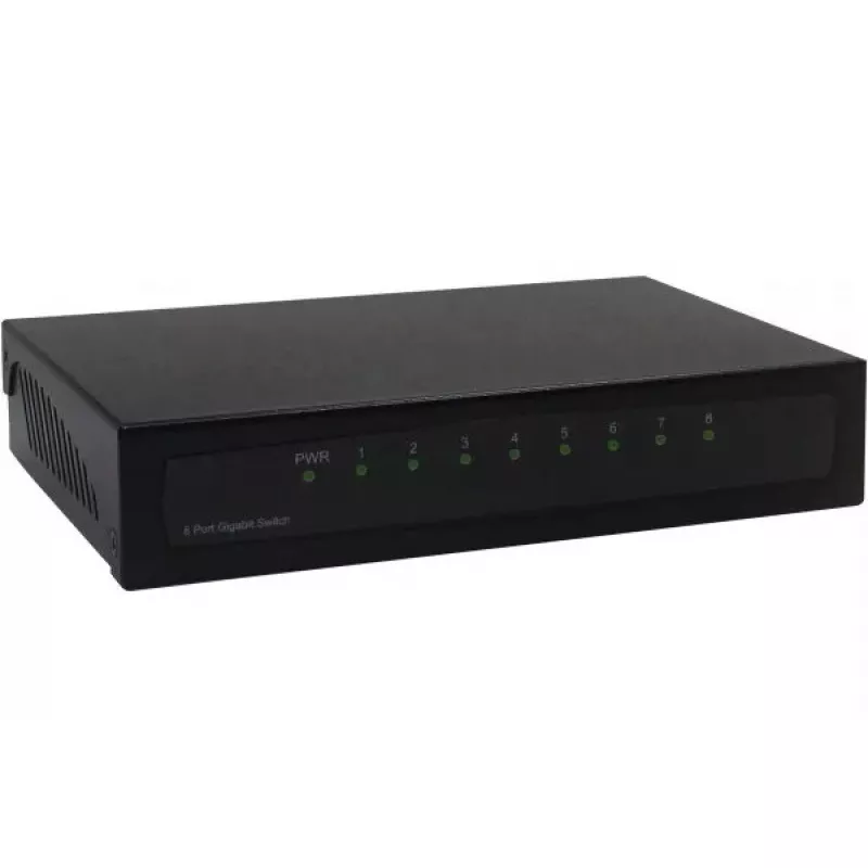 Nevaldomas komutatorius Dexlan 891008 8 prievadų Gigabit Ethernet juodas