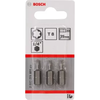 Atsuktuvų antgalis Bosch 2607001601 T8 ypač kietas 3 vnt. 25 mm
