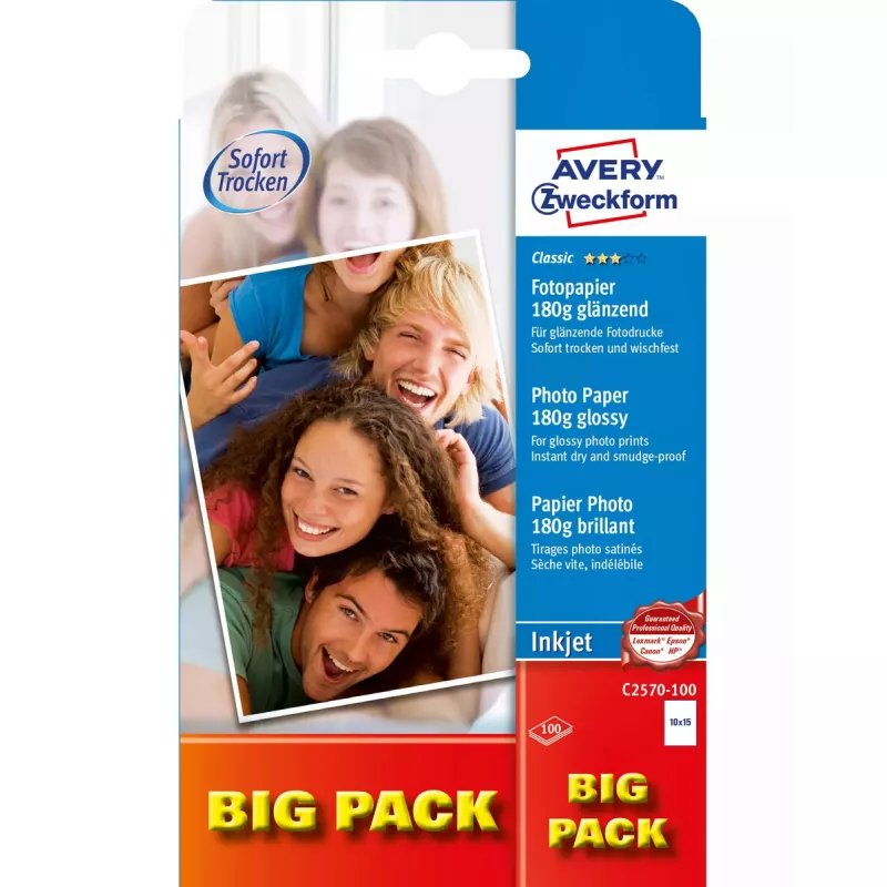 Foto popierius Avery Classic Inkjet 10x15 cm 180 g