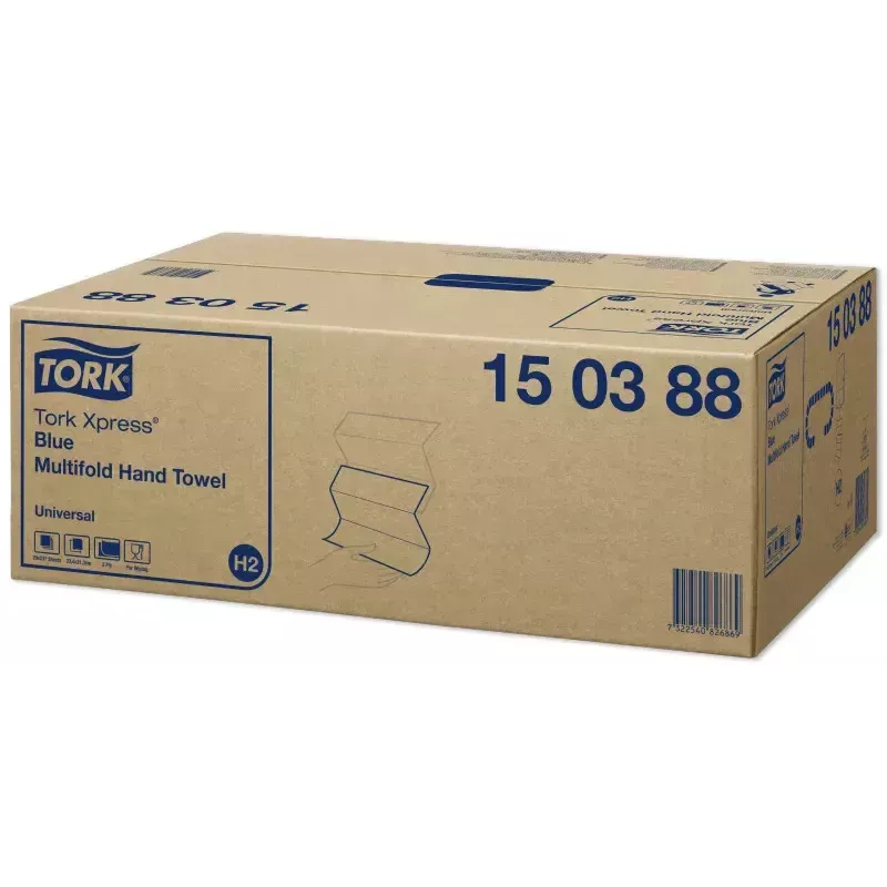 Popieriniai rankšluosčiai Tork 150388 237 lapai mėlyni
