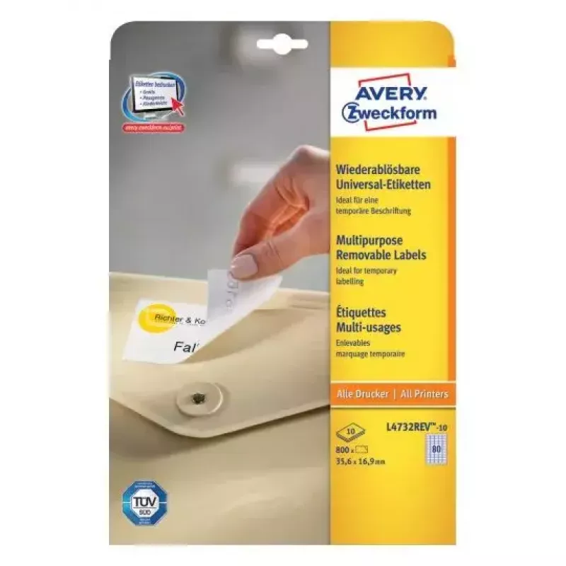Lipnus spausdintuvo etiketė AVERY L4732REV-10