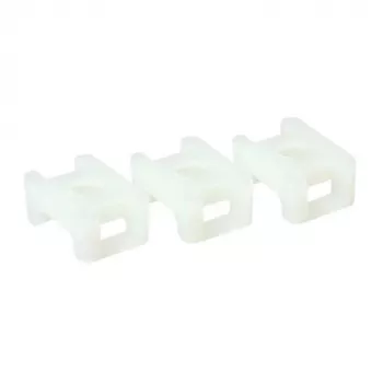 ACT kabelių raiščių tvirtinimo laikiklis varžtams, skaidrus, baltas, nailonas, 100 vnt., 23 mm, 16 mm, 9 mm