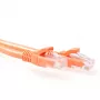 ACT oranžinis 0,5 metro U/UTP CAT6A komutacinis kabelis su nesulaužomais RJ45 jungčių apsaugais