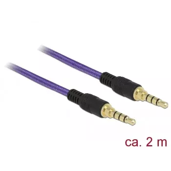 3,5 mm garso kabelis DeLOCK 85599 2 m violetinis