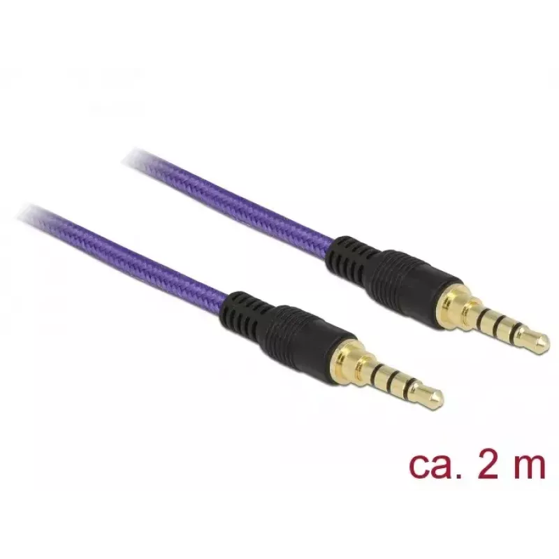 3,5 mm garso kabelis DeLOCK 85599 2 m violetinis