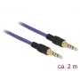 3,5 mm garso kabelis DeLOCK 85599 2 m violetinis