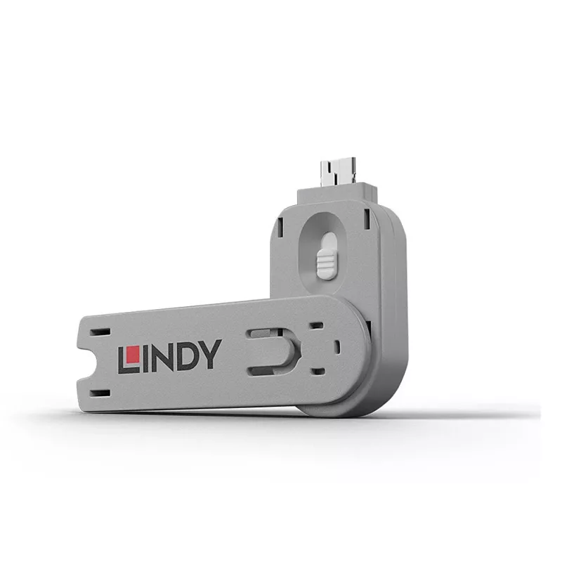 „Lindy“ USB A tipo prievado blokatoriaus raktas, baltas