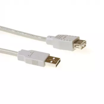 USB 2.0 A kištukas - USB A lizdas, dramblio kaulo sp. 5,00 m, ACT, SB2205