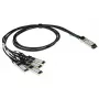 Skylane Optics DAPSSM0310G0228 InfiniBand / šviesolaidinis kabelis 3 m SFP+ 4x SFP+ tiesioginis kabelis juodas