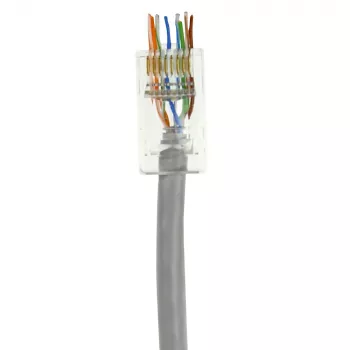 ACT RJ45 (8P/8C) CAT6 easyconnect neekranuota modulinė jungtis apvaliam kabeliui su vientisomis arba daugiagyslėmis gyslomis