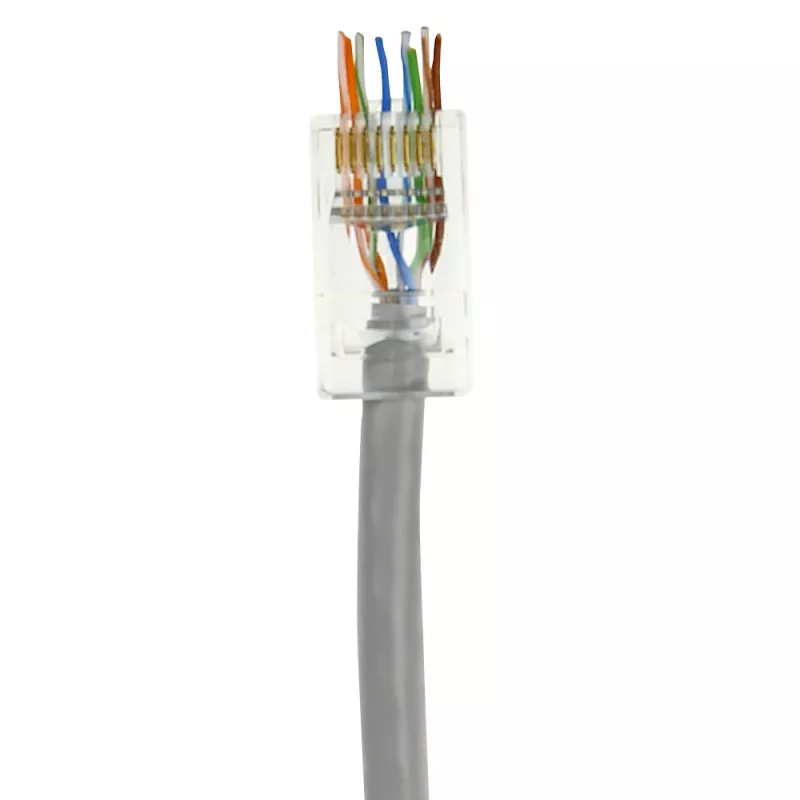 ACT RJ45 (8P/8C) CAT6 easyconnect neekranuota modulinė jungtis apvaliam kabeliui su vientisomis arba daugiagyslėmis gyslomis