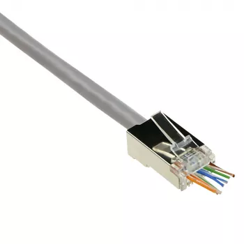 ACT RJ45 (8P/8C) CAT6 easyconnect ekranuota modulinė jungtis apvaliam kabeliui su vientisais arba suvytais laidininkais