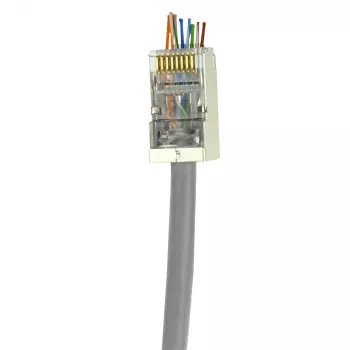 ACT RJ45 (8P/8C) CAT6 easyconnect ekranuota modulinė jungtis apvaliam kabeliui su vientisais arba suvytais laidininkais