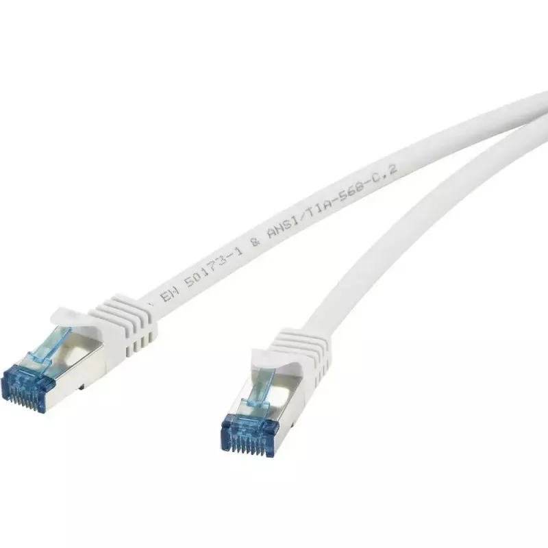 Tinklo kabelis Renkforce RF-3829278 3m Cat6a S/FTP pilka