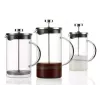 French Press Ritzenhoff & Breker Rio 0.8 L juoda sidabrinė permatoma