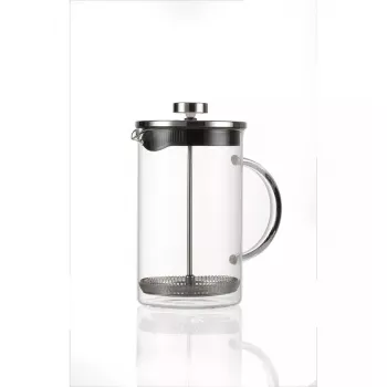 French Press Ritzenhoff & Breker Rio 0.8 L juoda sidabrinė permatoma