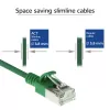 ACT Green 0,25 m LSZH U/FTP CAT6A duomenų centro plonas pataisymo kabelis su apsaugotais RJ45 kištukais