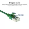 ACT Green 0,25 m LSZH U/FTP CAT6A duomenų centro plonas pataisymo kabelis su apsaugotais RJ45 kištukais