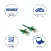 ACT Green 0,25 m LSZH U/FTP CAT6A duomenų centro plonas pataisymo kabelis su apsaugotais RJ45 kištukais
