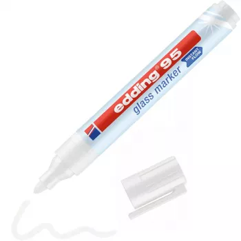 Stiklo žymeklis Edding 95 Bullet tip White