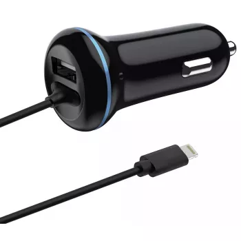 Mobiliojo įrenginio įkroviklis 2GO 797169 Universalus juodas Cigar lighter Auto 12/24V