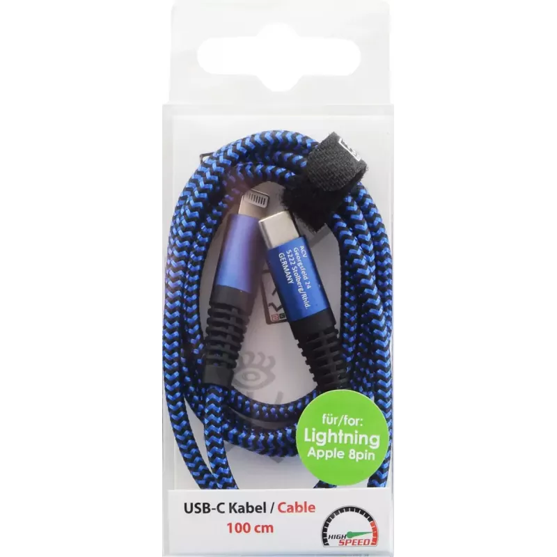 Lightning laidas 2GO 797196 1 m Mėlynas USB C