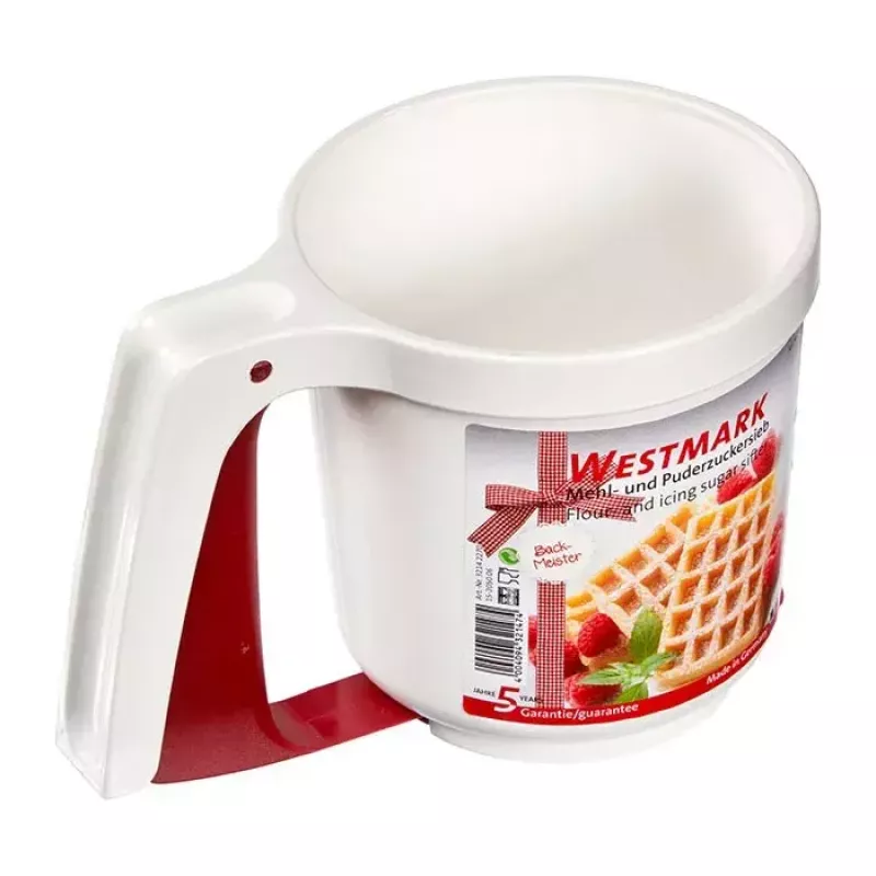Westmark miltų sijotuvas 32142270, plastikinis, baltas, Ø 10,8 cm, aukštis 110 mm