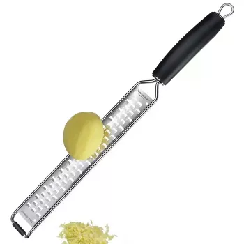 Plokščia trintuvė Westmark Technicus‑Pro, nerūdijančio plieno peiliai, juodas plastikinis korpusas, 36 mm plotis, 399 mm ilgis