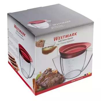 Riebalų separatorius Westmark 30752260 — 1000 ml plastikinis, permatoma rankena, 225×139×160 mm