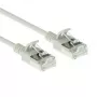 ACT pilkas 10 m LSZH U/FTP CAT6A duomenų centro plonas komutacinis kabelis be užkabinimo su RJ45 jungtimis