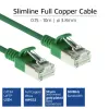 ACT Green 7 metrų LSZH U/FTP CAT6A plonas komutacinis kabelis duomenų centrams su nesikabinamomis RJ45 jungtimis