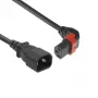 ACT maitinimo laidas C14 - C13 IEC Lock (pasviręs aukštyn) juodas 3 m, PC2051