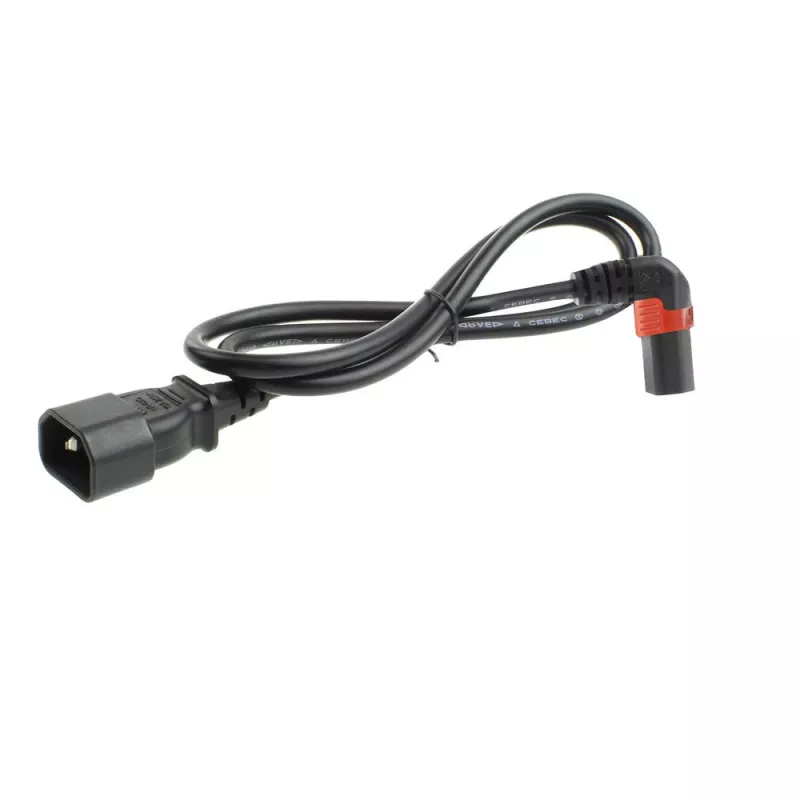ACT maitinimo laidas C14 - C13 IEC Lock (pasviręs aukštyn) juodas 3 m, PC2051