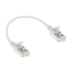 ACT White 0,5 m LSZH U/FTP CAT6A duomenų centro plonas komutacinis kabelis, snagless, su RJ45 jungtimis