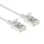 ACT baltas 1,5 metro LSZH U/FTP CAT6A duomenų centro plonas komutacinis kabelis su apsauginiais RJ45 kištukais