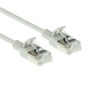 ACT pilkas 0,15 metro LSZH U/FTP CAT6A duomenų centro plonas komutacinis kabelis, be užkabinimo, su RJ45 jungtimis