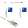 ACT pilkas 0,15 metro LSZH U/FTP CAT6A duomenų centro plonas komutacinis kabelis, be užkabinimo, su RJ45 jungtimis