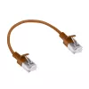 ACT rudas 0,15 metro LSZH U/FTP CAT6A duomenų centro plonas pataisymo kabelis be užkabinimo su RJ45 jungtimis