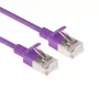 ACT Purple 3 m LSZH U/FTP CAT6A duomenų centro plonas komutacinis kabelis be užkabų su RJ45 jungtimis