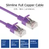 ACT Purple 1.5m LSZH U/FTP CAT6A duomenų centro plonas komutacinis kabelis be užkliuvimų su RJ45 jungtimis