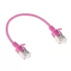 ACT 0,15 metro LSZH U/FTP CAT6A duomenų centro plonas komutacinis kabelis, nenuimamas, su RJ45 jungtimis, rožinis