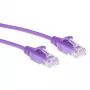 ACT Purple 0.15 metro LSZH U/UTP CAT6 duomenų centro plonas komutacinis kabelis be užkabinimų su RJ45 jungtimis