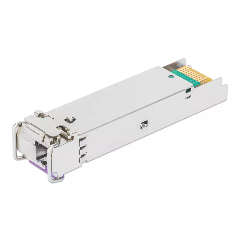 Intellinet Gigabit Fiber WDM Bi-Directional SFP Optical siųstuvas-imtuvas Module 1000Base-BX-U (LC) Single-Mode Port, 80 km (50 mi.), BiDi WDM (RX1550/TX1490), MSA-compliant for Maximum Compatibility, Sidabrinė