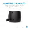 HP Juoda Bluetooth Speaker 360, laidinė ir belaidė, mono nešiojama kolonėlė, juoda, cilindro formos, mygtukai, universali